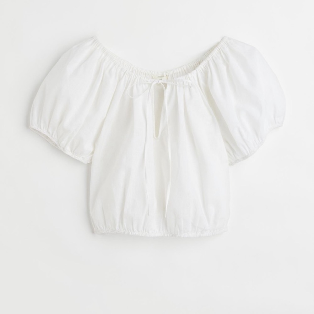 Linen blend blouse H&M
